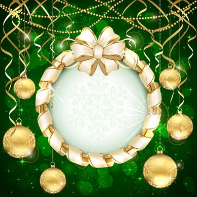 luxurious christmas new year baubles vector background