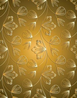 luxurious floral pattern vector set