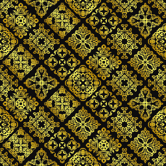 luxurious golden vintage patterns background