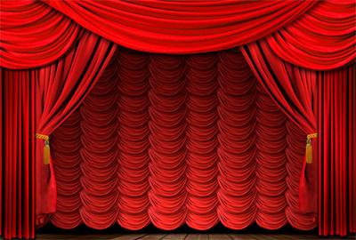 luxurious red curtain vector
