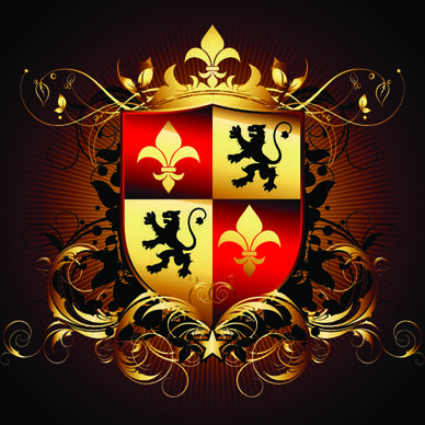 luxurious royal labels vector