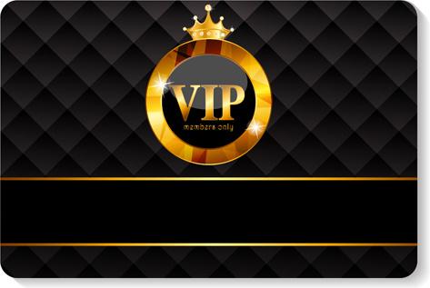 luxurious vip members cards design vectors