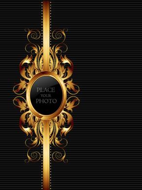 luxury arms with badge labels background vector