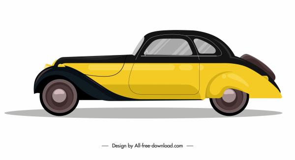 luxury car model icon side view sketch