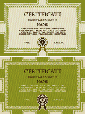 luxury certificate template card vector