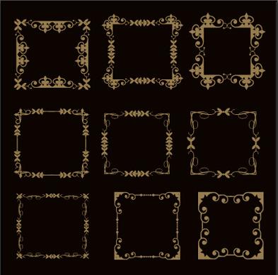 luxury classical frames vector