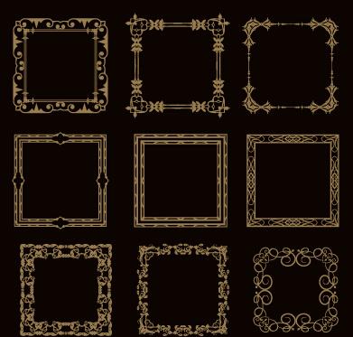luxury classical frames vector