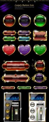 luxury common web buttons 02 vector