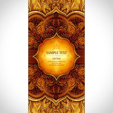 luxury floral book cover design vector