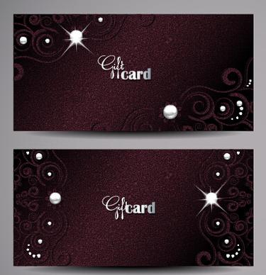luxury gift card vectors graphics