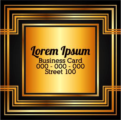 luxury gold business cards template vector
