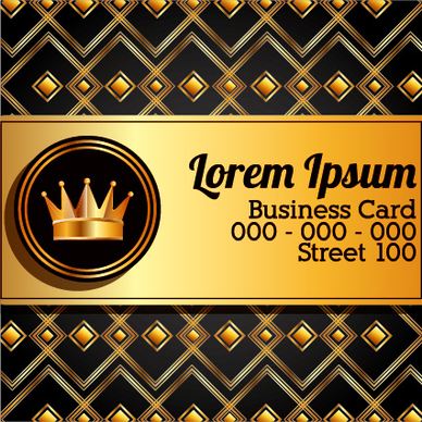 luxury gold business cards template vector