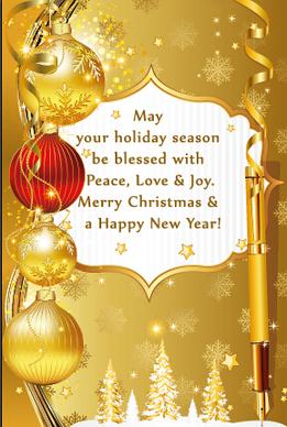luxury golden christmas background with baubles vector
