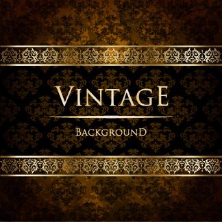 luxury golden vintage vector background set