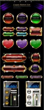 digital buttons templates shiny luxury colored shapes