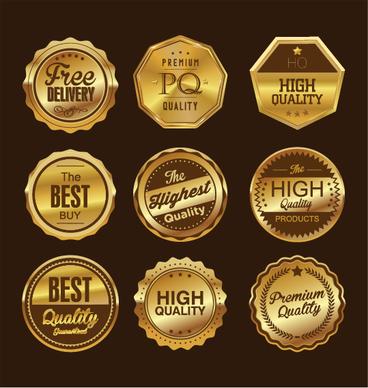 luxury premium quality golden labels