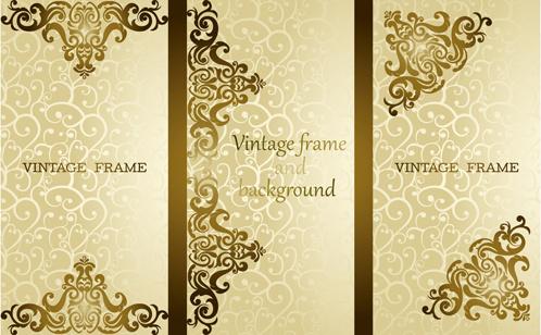 luxury vintage frame vector background