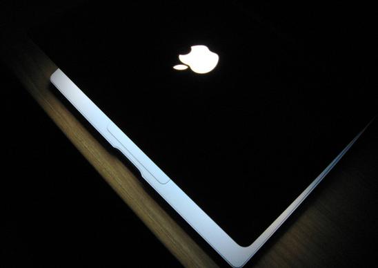 macbook in the dark