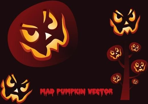 Mad Pumpkin Vector