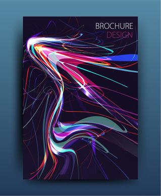 magazine or brochure colored abstract cover vector