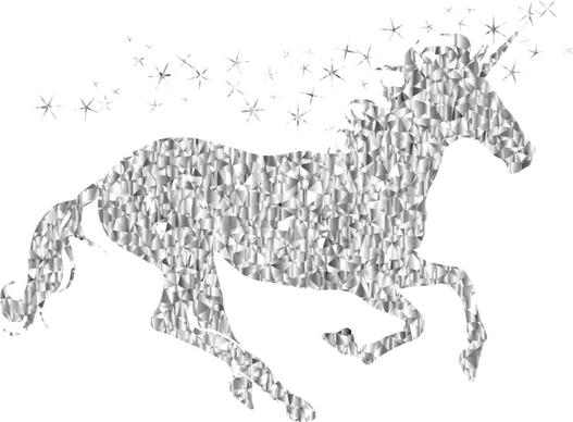 magical unicorn vector illustration with gemstone style