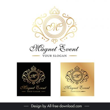 magnet eventz logo luxury elegant symmetry