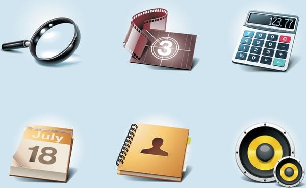 computing icons templates modern 3d realistic design