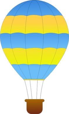 Maidis Horizontal Striped Hot Air Balloons clip art