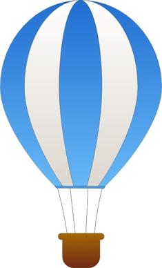 Maidis Vertical Striped Hot Air Balloons clip art