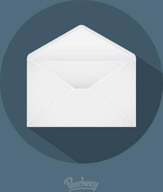 mail long shadow icon