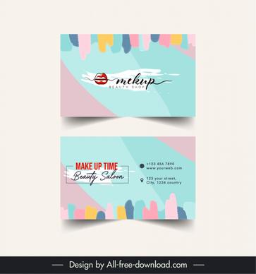 makeup beauty studio business card template classical design 