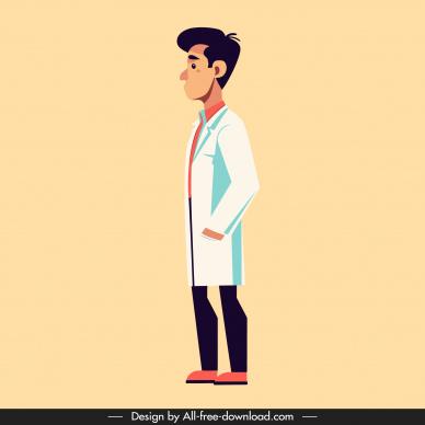 male doctor design element cartoon character 