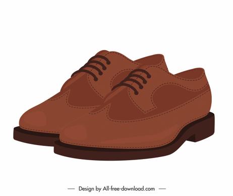 male fashion shoe icon 3d sketch elegant leather