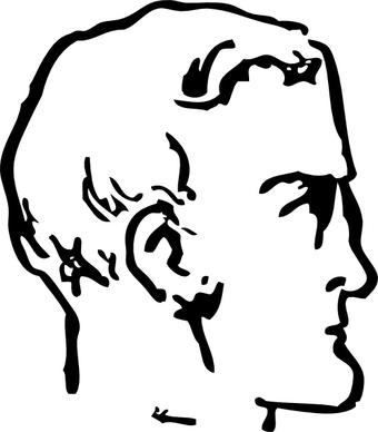 Man Chin Head clip art