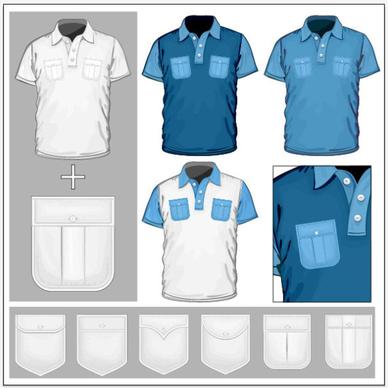 man short sleeve t shirt working outfit vector