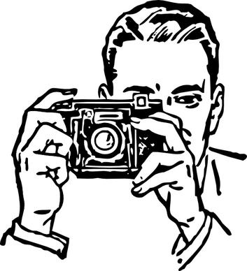 Man With A Camera clip art