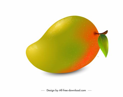 mango fruit icon shiny colored design