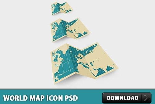Map icon Free PSD