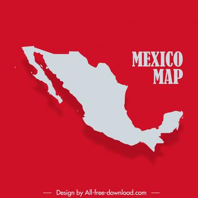 map mexico banner template flat silhouette sketch 