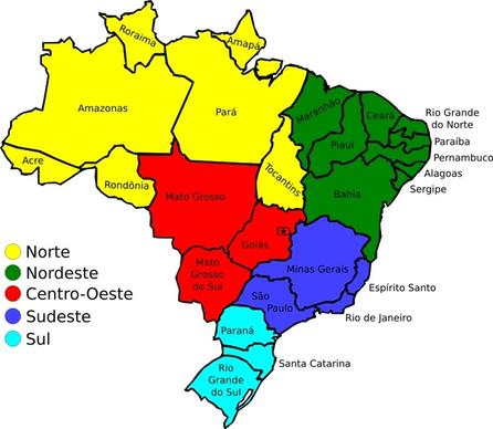 Map of Brazil, v3