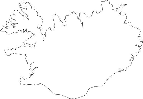 Map Of Iceland clip art
