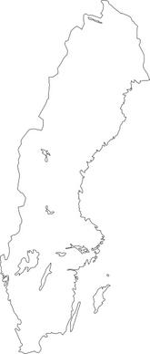 Map Of Sweden clip art