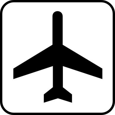 Map Symbol Plane clip art