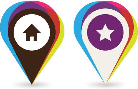 mapping places vector graphic