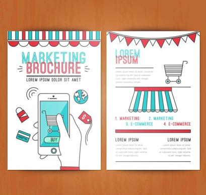 marketing brochure cover template vector