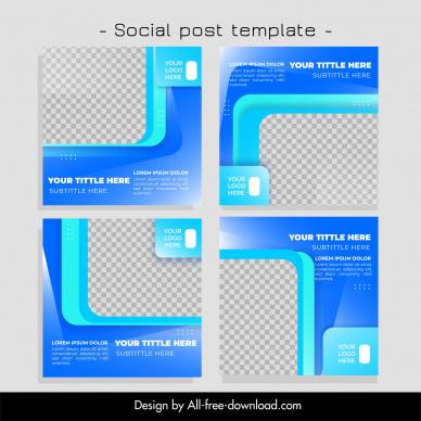 marketing social post templates modern checkered geometry layout