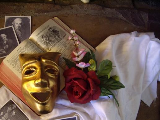 mask and book