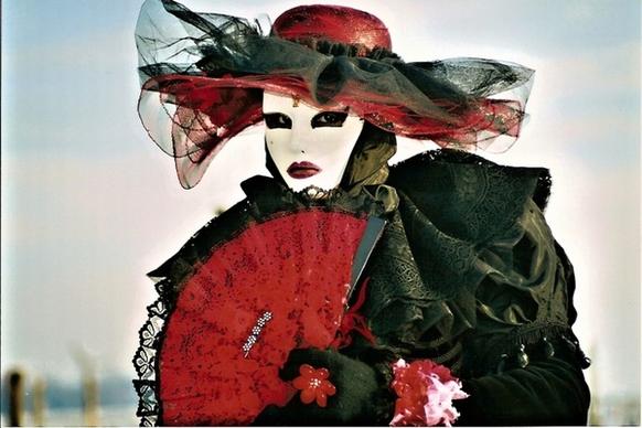 mask red lady