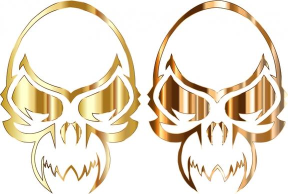 masks sketch design with shiny golden illustration