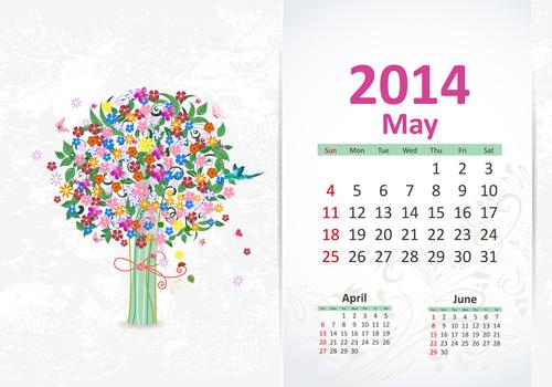 may14 calendar vector